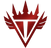 Red and white logo with a stylized 'V' on a white background