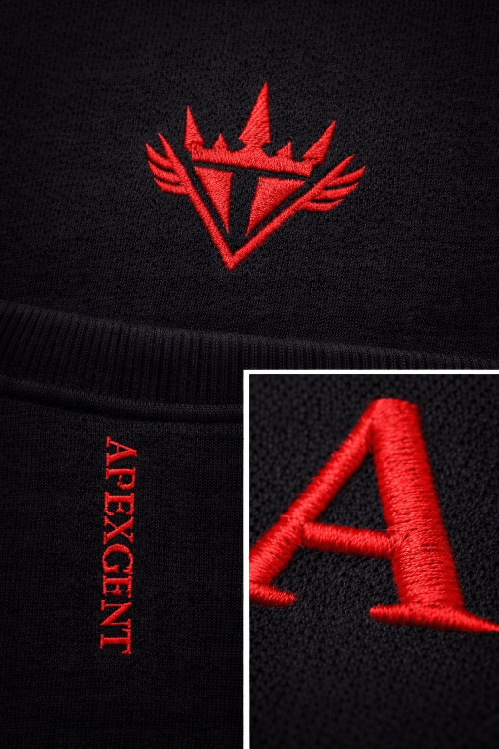 Oversized Shirt Embroidered - Black - Apexgent