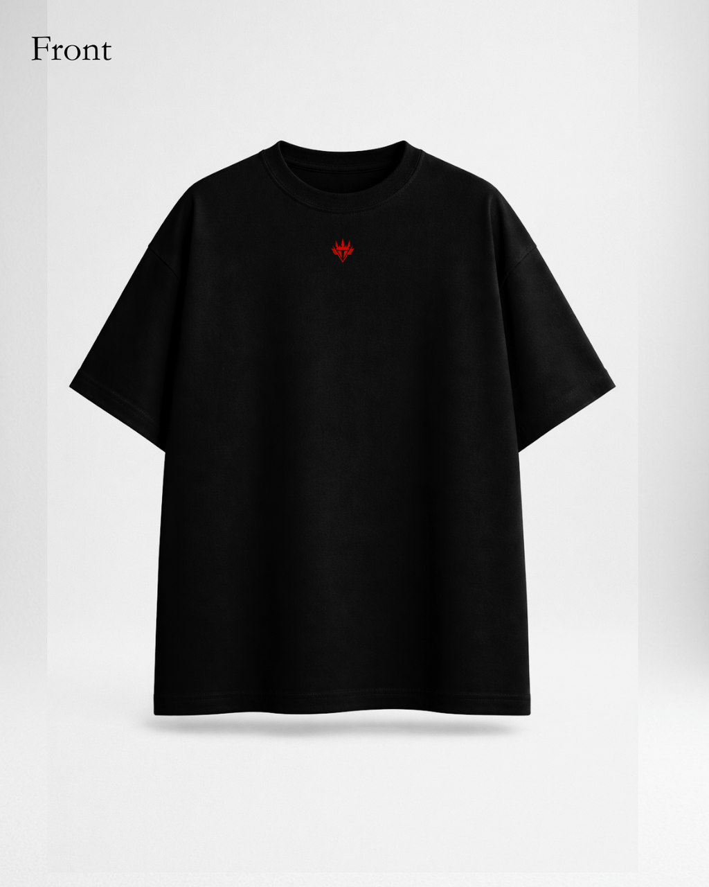 Oversized Shirt Embroidered - Black - Apexgent