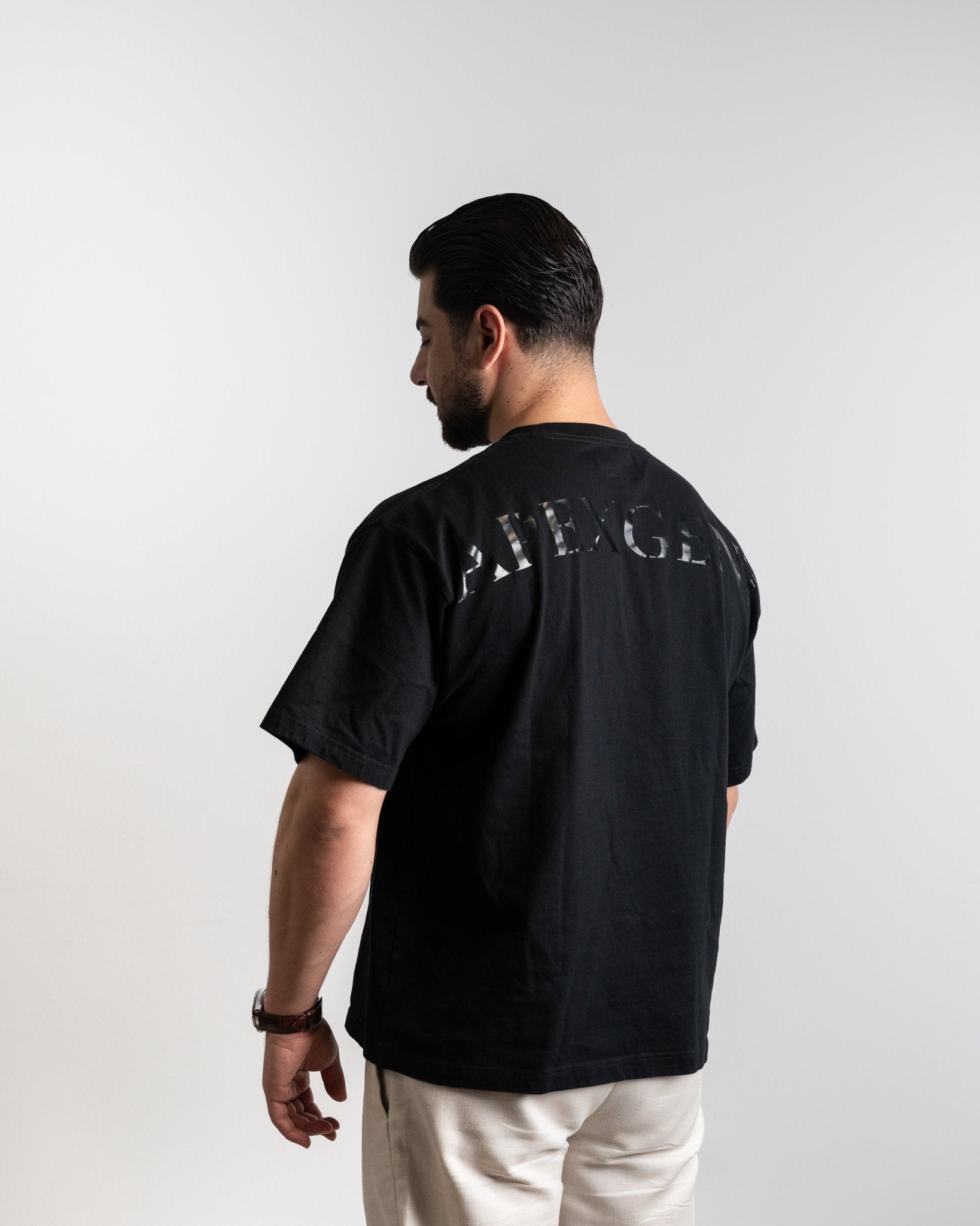 Oversized T-Shirt Black Logo - Apexgent