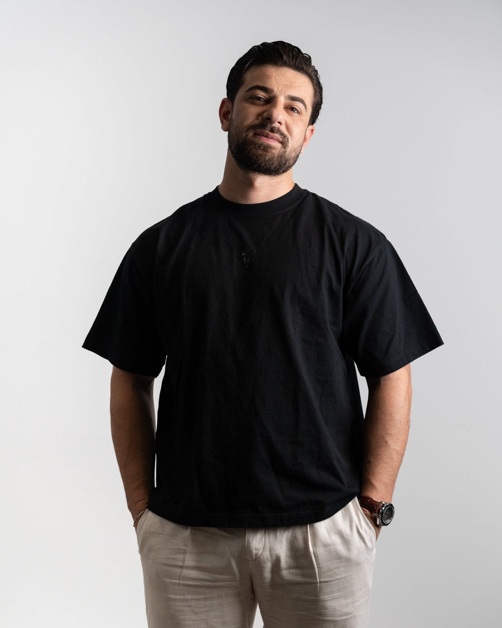 Oversized T-Shirt Black Logo - Apexgent
