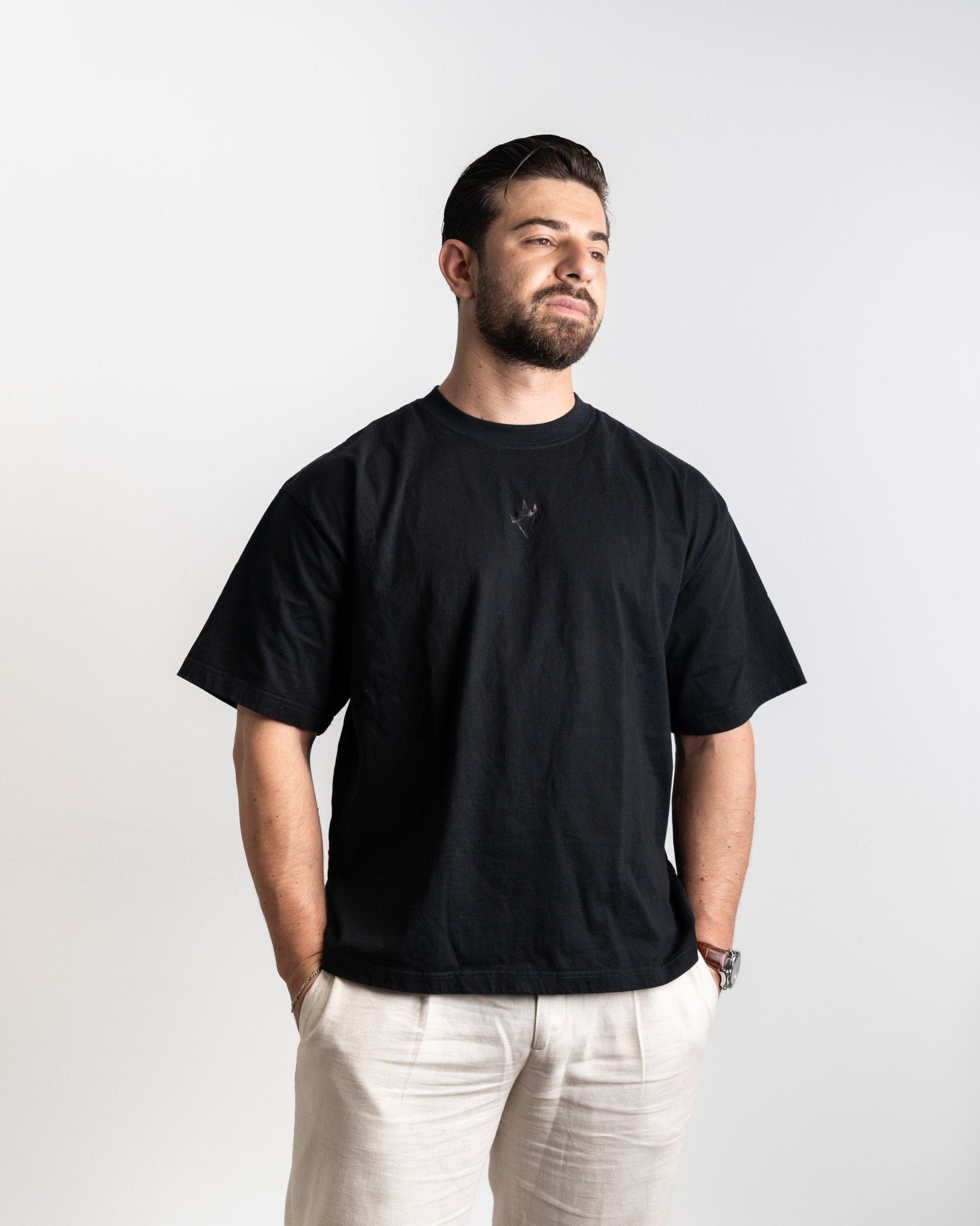 Oversized T-Shirt Black Logo - Apexgent