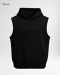 Sleeveless Hoodie Oversized - Stealth Black - Apexgent