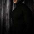 Turtleneck Black Logo - Apexgent