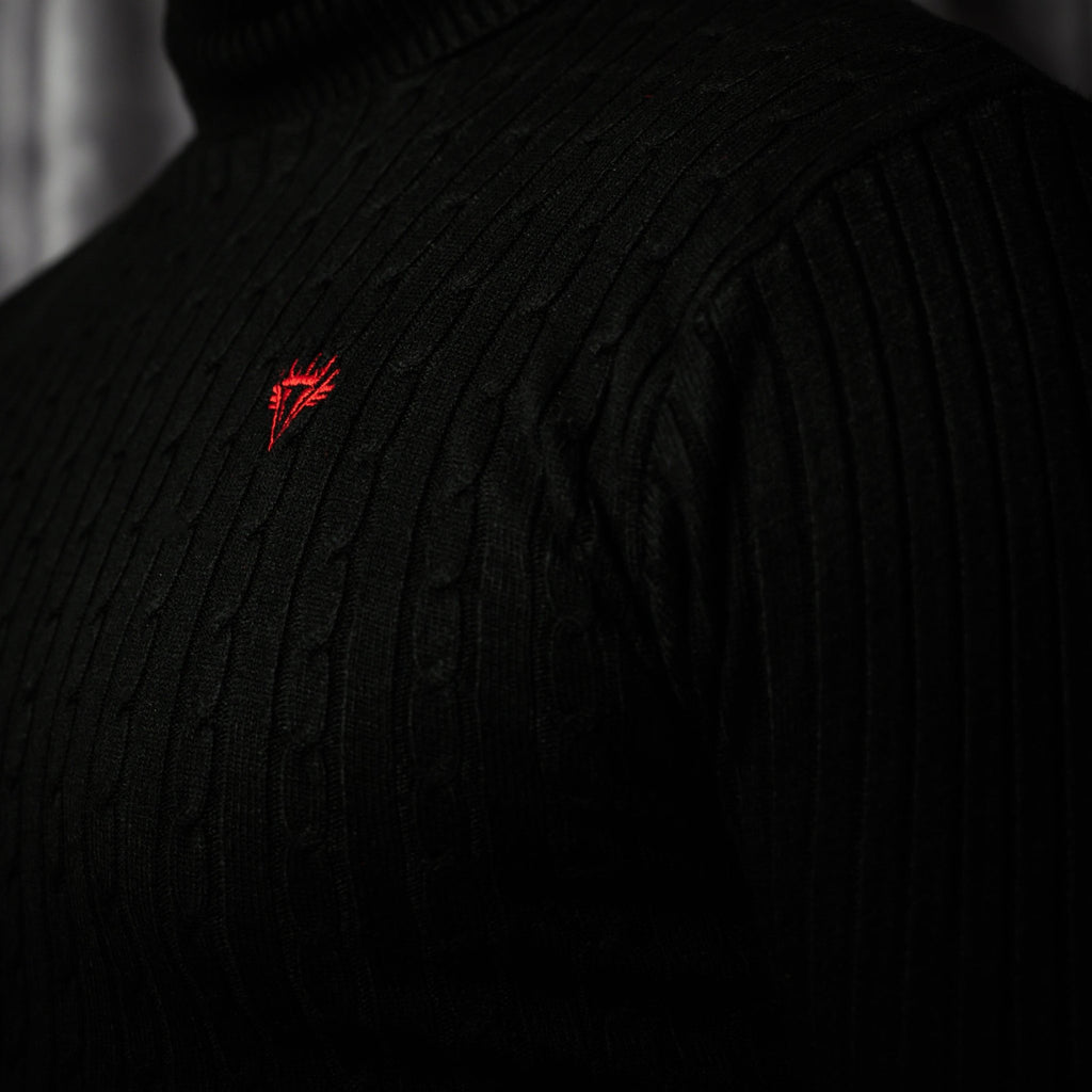 Turtleneck Red Logo - Apexgent