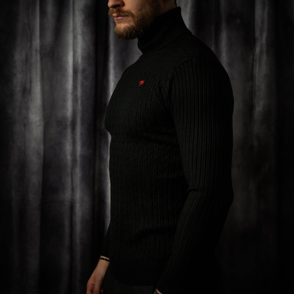 Turtleneck Red Logo - Apexgent