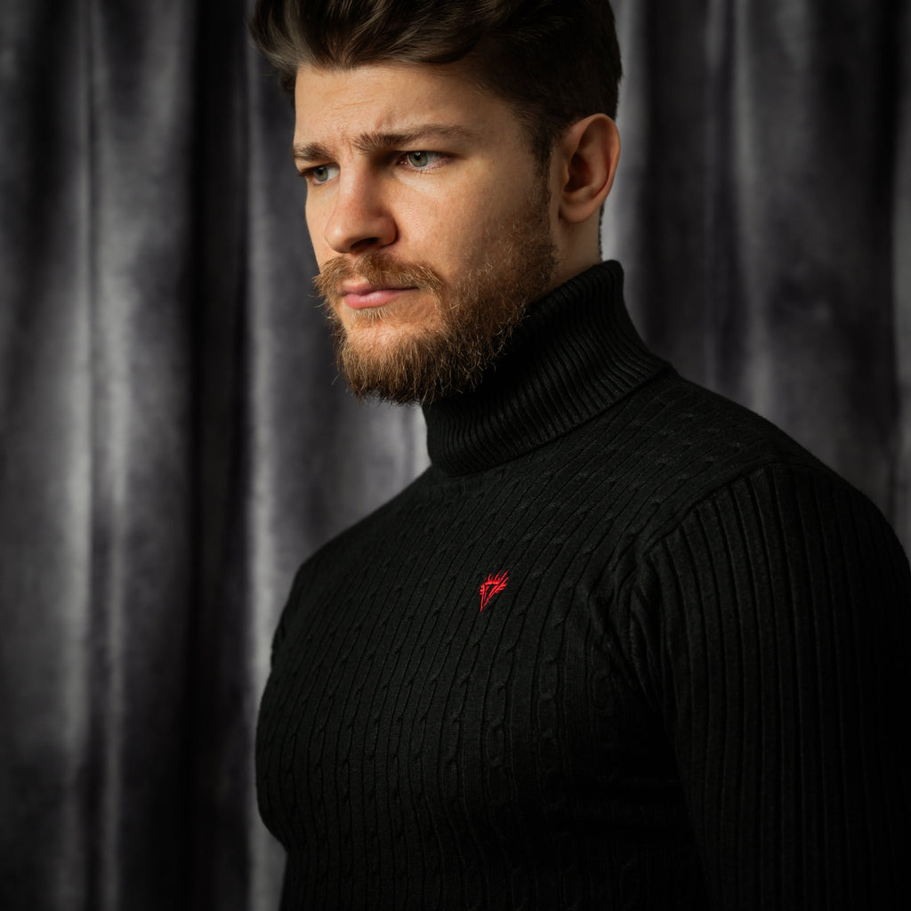 Turtleneck Red Logo - Apexgent