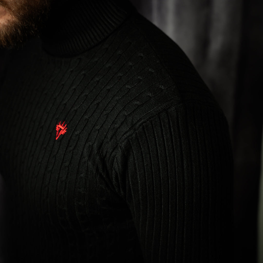 Turtleneck Red Logo - Apexgent
